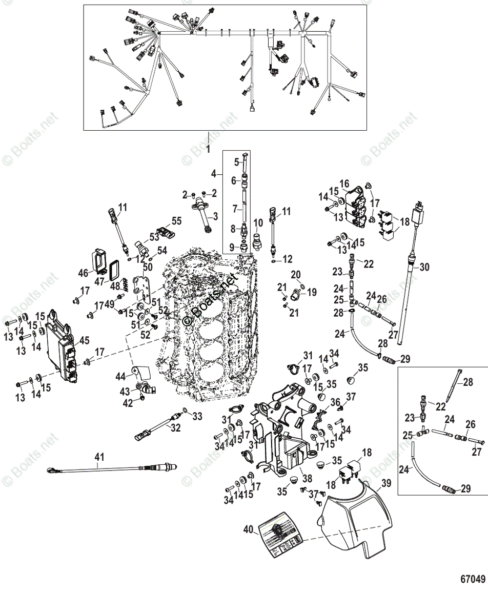 Mercury Outboard Hp Oem Parts Diagram For Electrical Boats Net