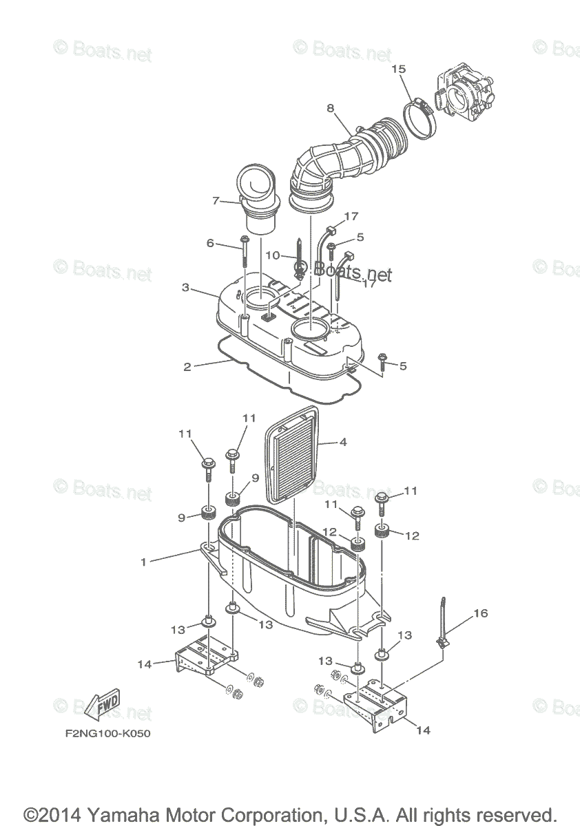 Yamaha Waverunner Oem Parts Diagram For Intake Boats Net