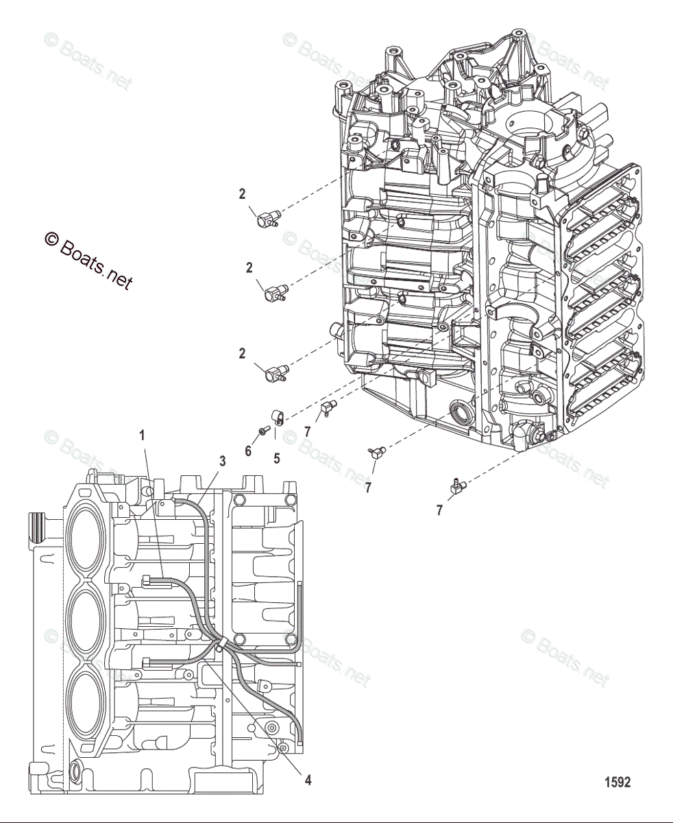 Mercury Outboard Hp Oem Parts Diagram For Starboard Bleed System