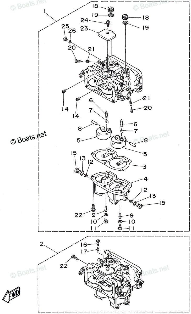 Yamaha Outboard Oem Parts Diagram For Carburetor Boats Net