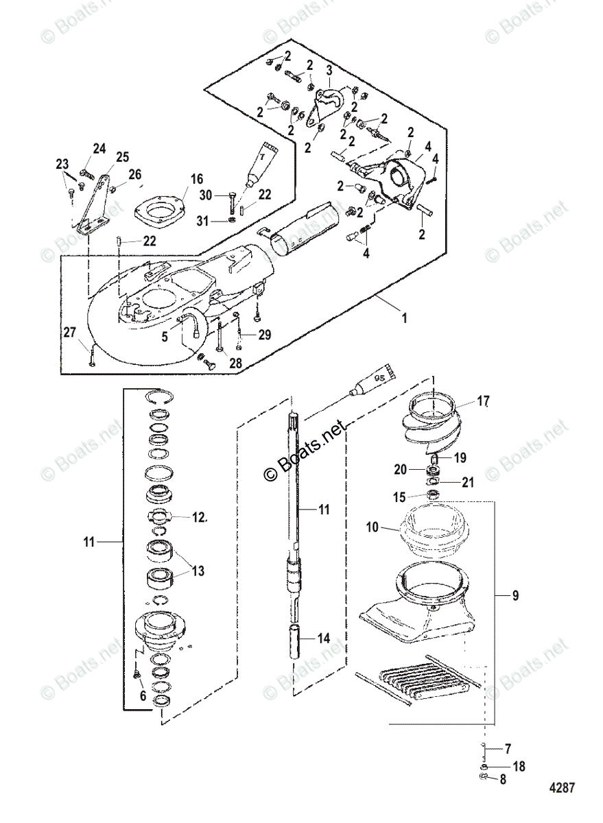 Mercury Outboard Hp Oem Parts Diagram For Jet Pump Assembly Boats Net