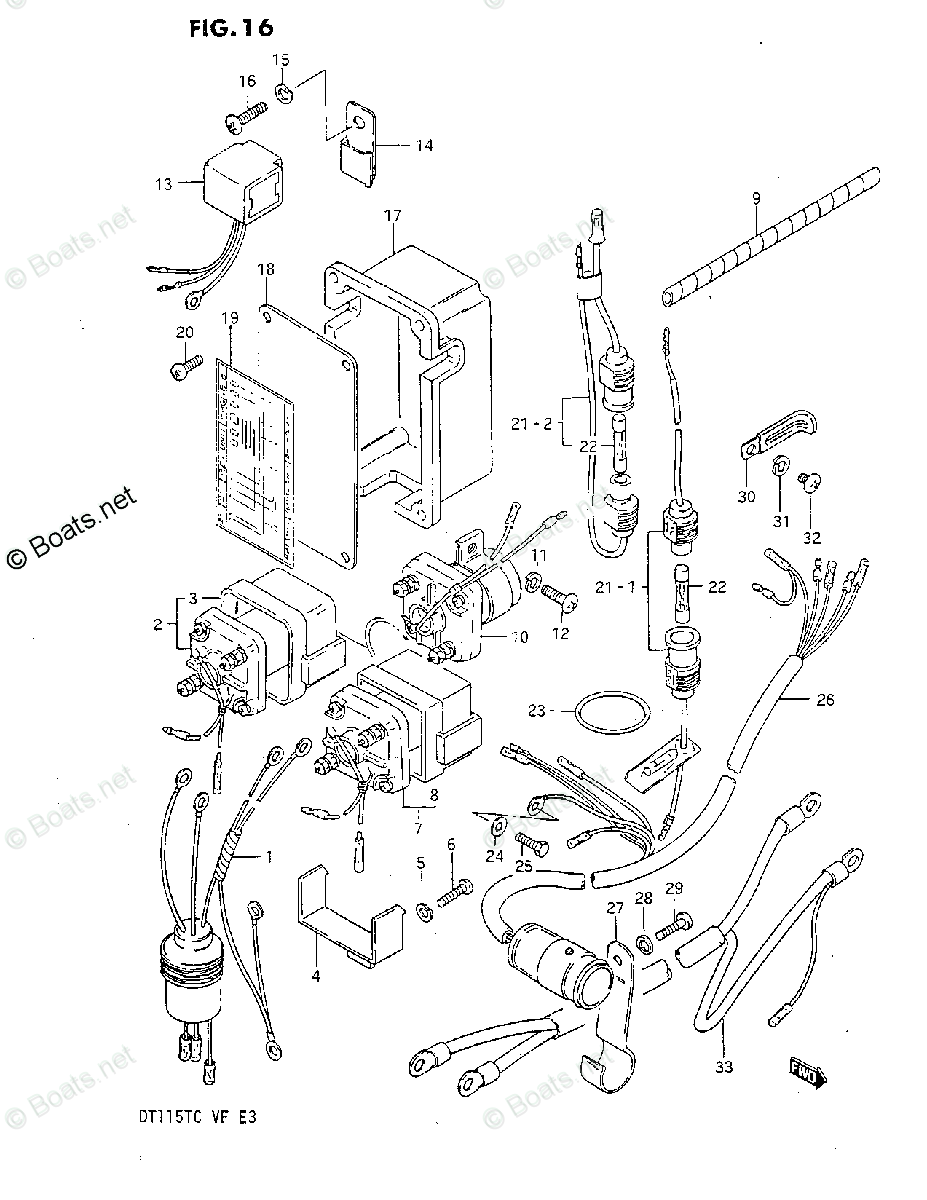 Suzuki Outboard Parts by Model DT 115 OEM Parts Diagram for Electrical - 1 | Boats.net