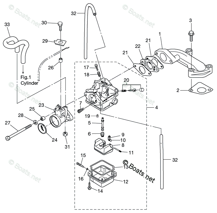 Tohatsu 2010 MFS2.5B - 4-Stroke Tohatsu OEM Parts Diagram ... 2 stroke manifold diagram 