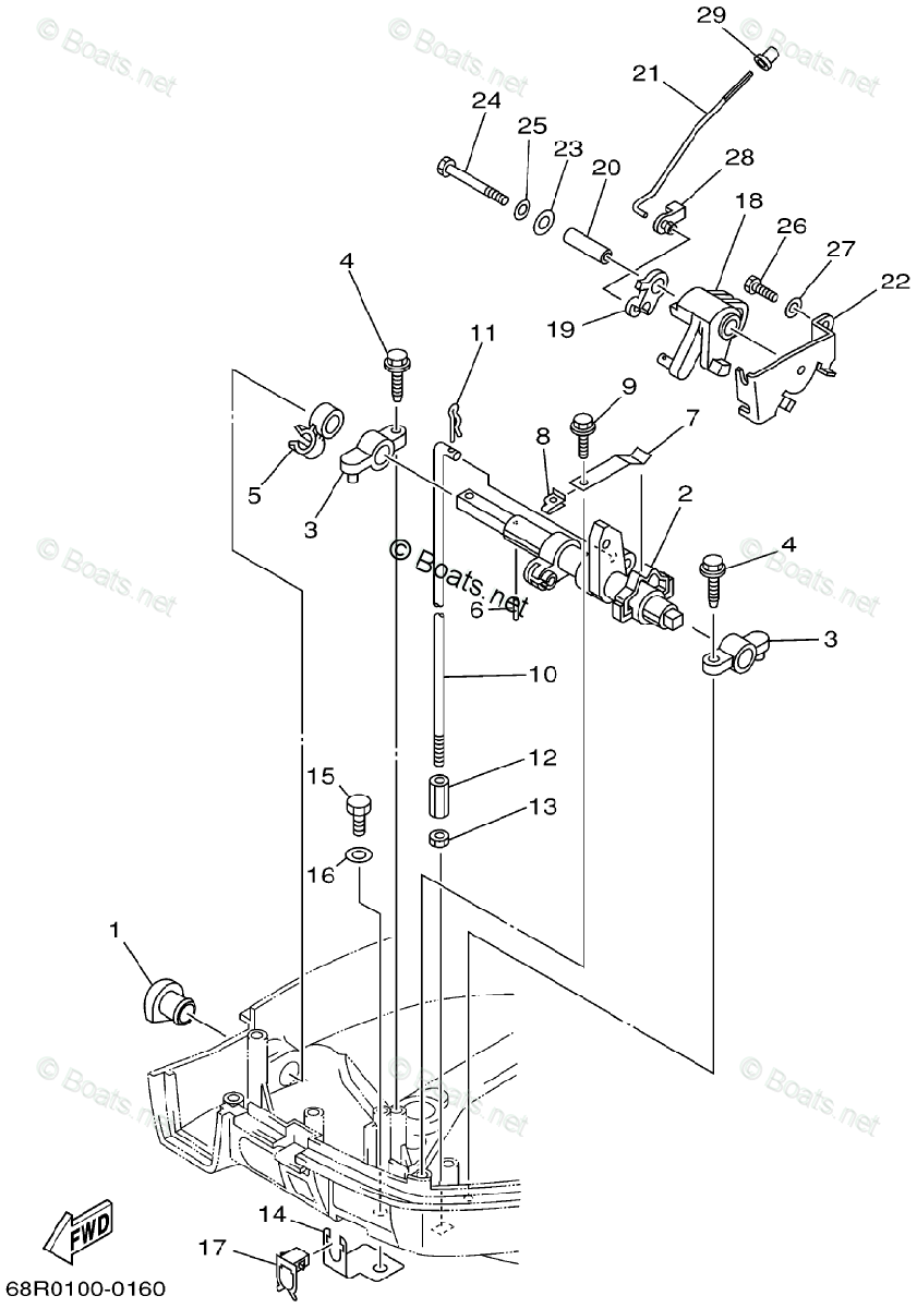 Yamaha Outboard Parts by HP 8HP OEM Parts Diagram for Control | Boats.net