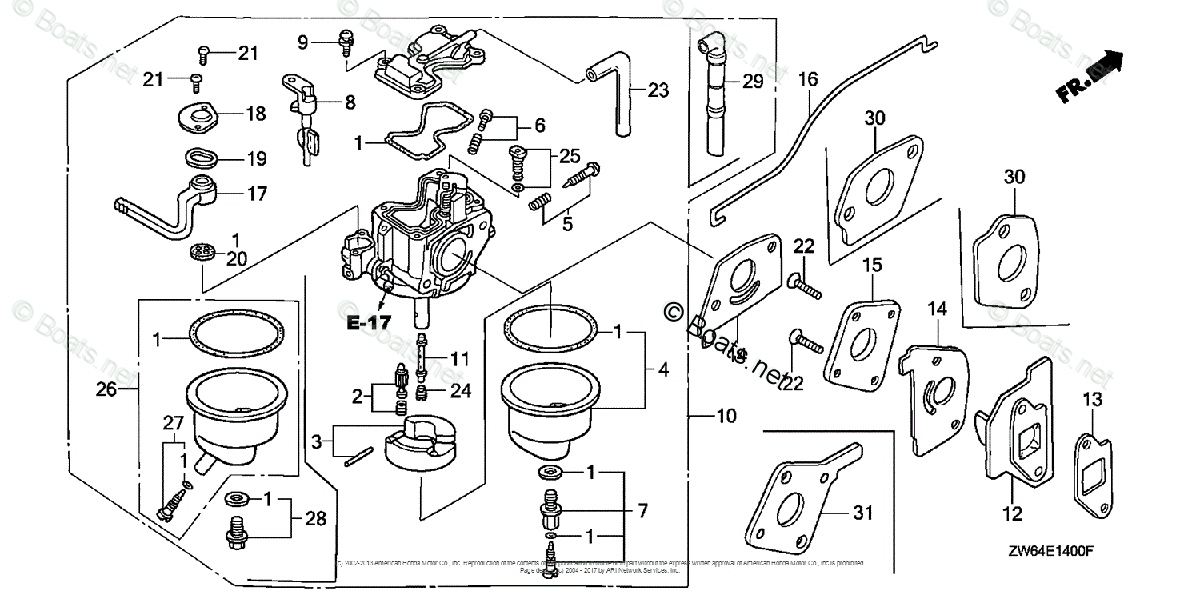 Honda Outboard Parts by Year 2004 OEM Parts Diagram for ...