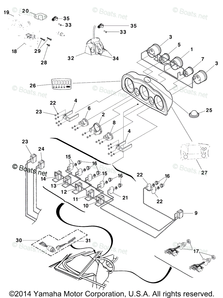 Yamaha Boat Parts 2006 OEM Parts Diagram for Electrical 4 | Boats.net