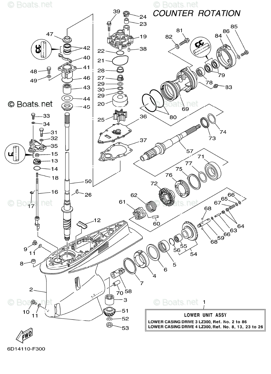 Yamaha 300 Outboard Parts Diagram