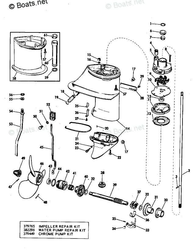 Johnson Outboard Parts By Hp 9 5hp Oem Parts Diagram For