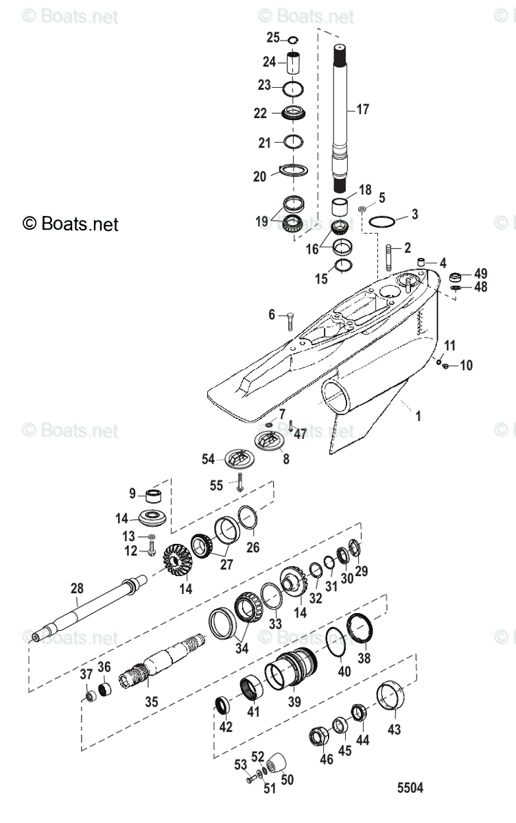 Mercruiser Sterndrive Outdrives OEM Parts Diagram for GEAR HOUSING ...