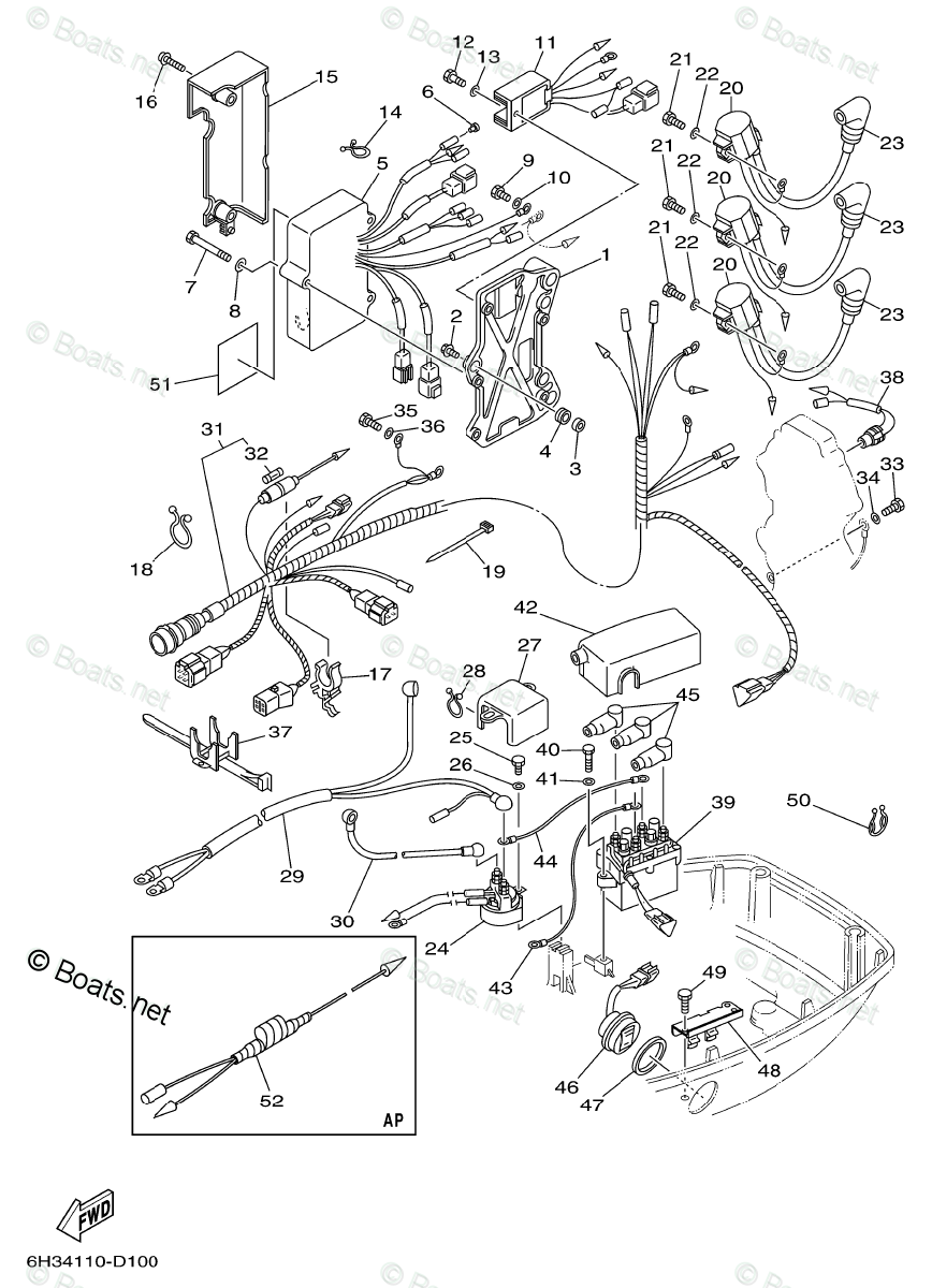 Yamaha Outboard Parts by Year 2005 OEM Parts Diagram for Electrical