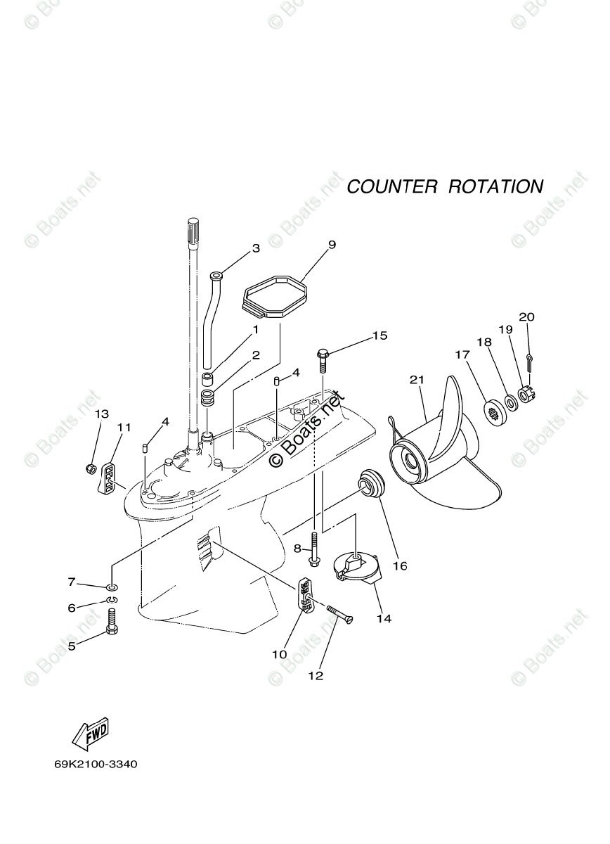 Yamaha Outboard 200HP OEM Parts Diagram for LOWER CASING DRIVE 4 LF200  LF225 | Boats.net