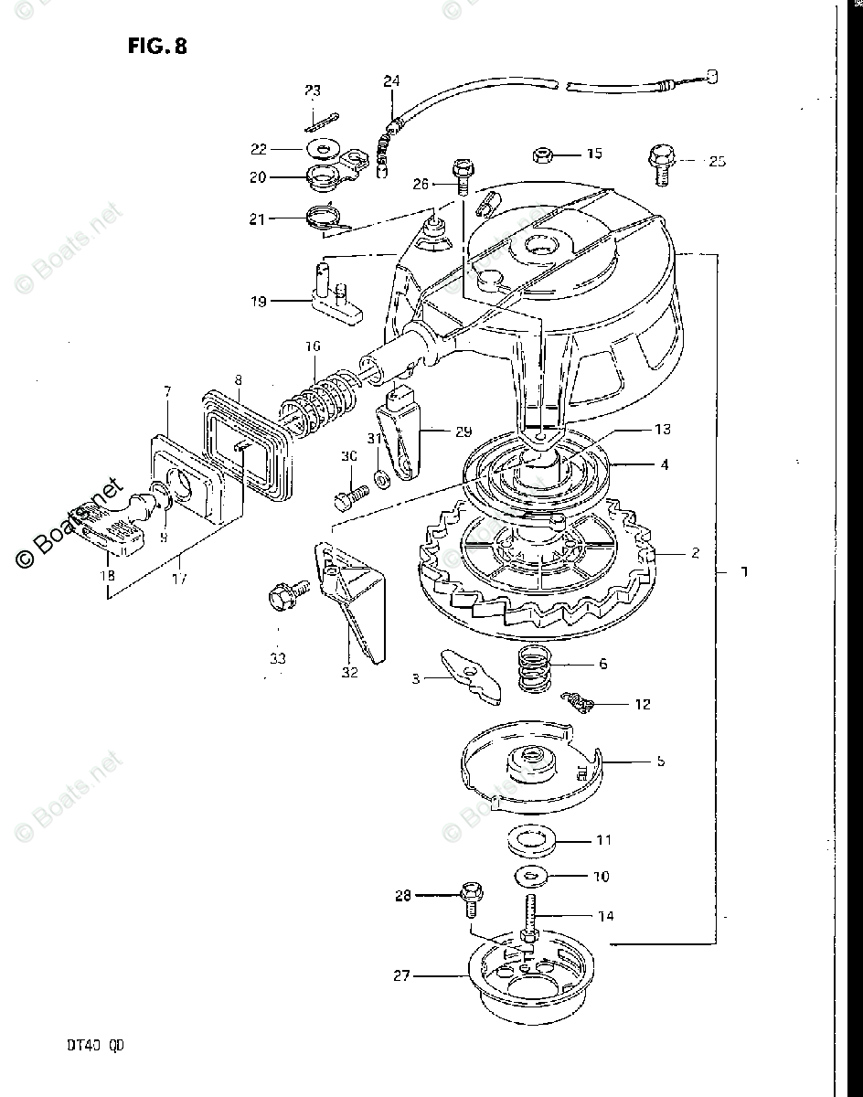 Suzuki Outboard Parts by Year 1983 OEM Parts Diagram for Starter