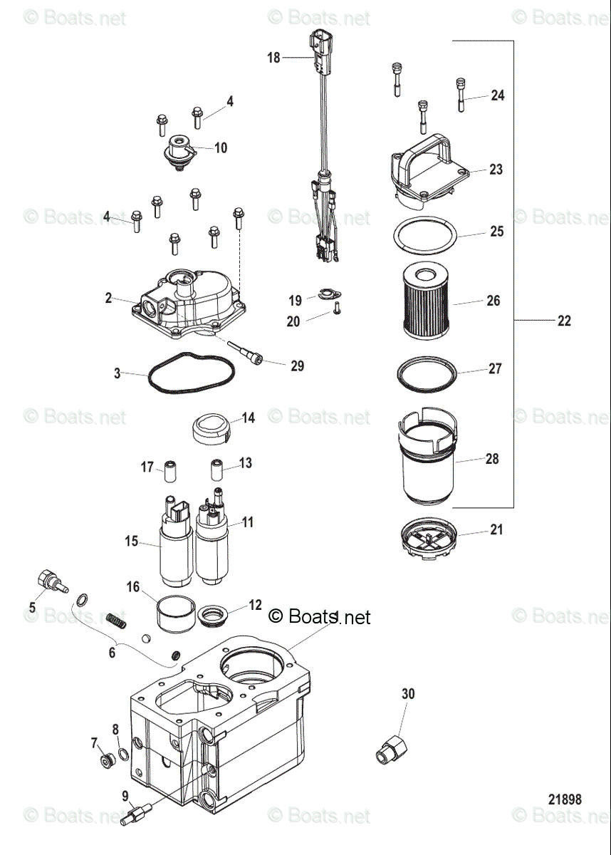 Mercury MerCruiser Sterndrive Parts by Size & Serial Engines - Gas OEM