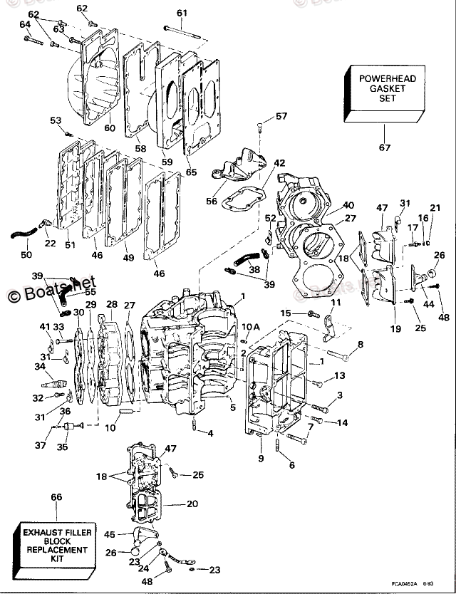 Johnson Outboard Parts by Year 1994 OEM Parts Diagram for CYLINDER