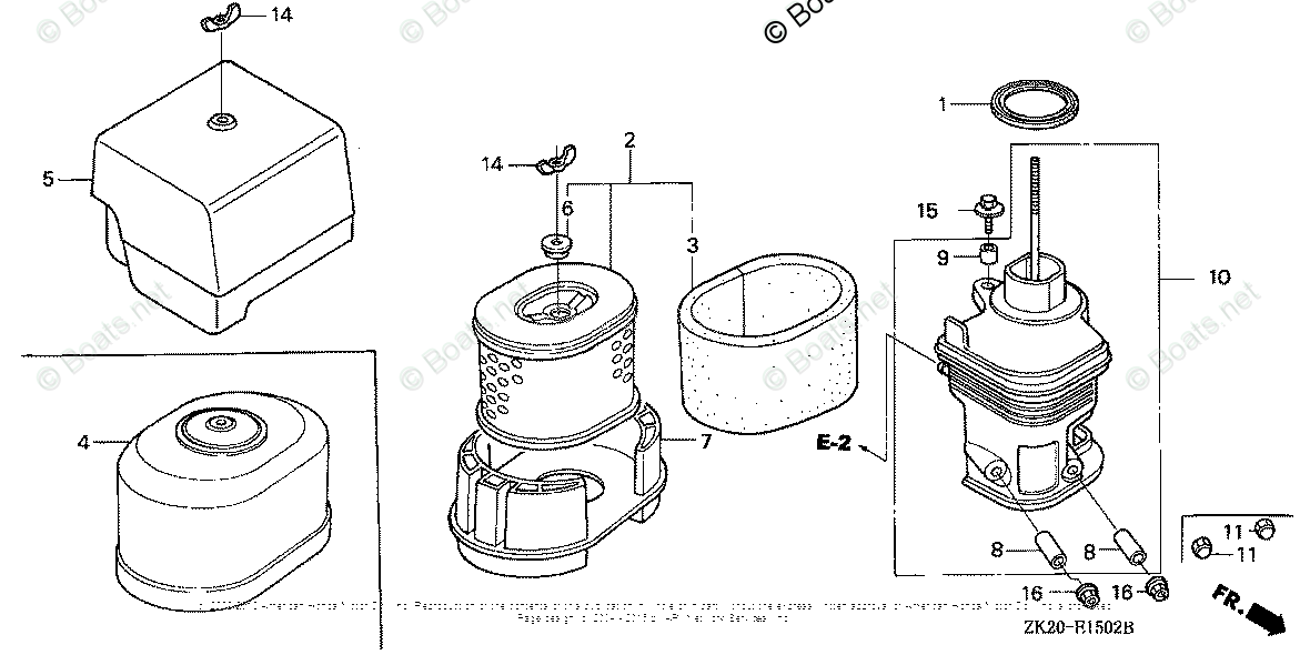 Honda Small Engine Parts GX240 OEM Parts Diagram for Air ...