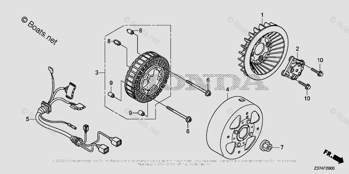 Honda Generator Parts EU7000ISN AT1 VIN# EEJD-1000001 OEM Parts Diagram