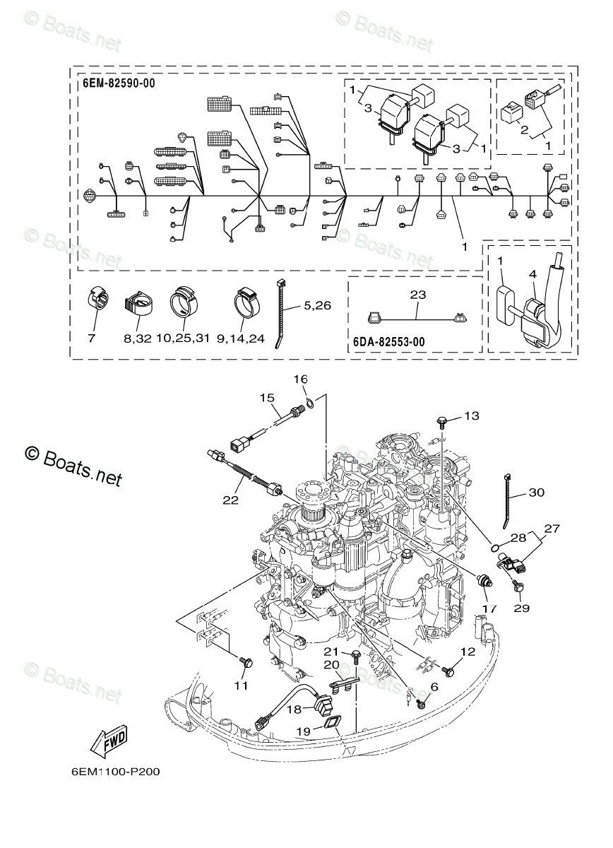 Yamaha Outboard Parts by HP 115HP OEM Parts Diagram for ...