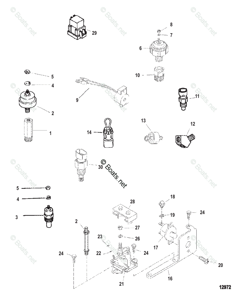 Mercury MerCruiser Sterndrive Parts by Size & Serial Engines - Gas OEM