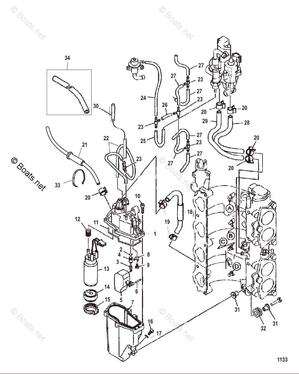 Mercury Mercury  U0026 Mariner Outboard Parts By Hp  U0026 Liter