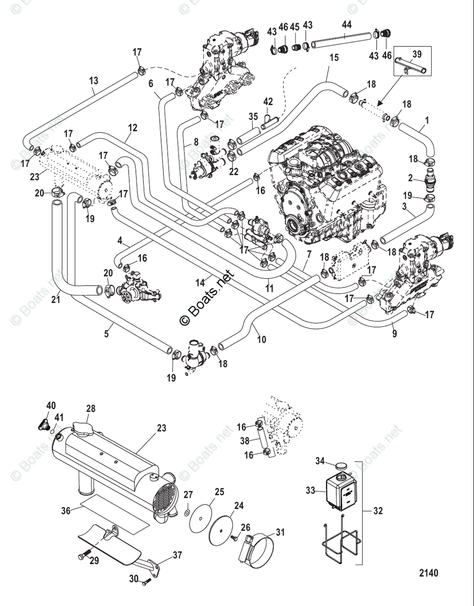 Mercury MerCruiser Sterndrive Parts by Size & Serial Engines - Gas OEM