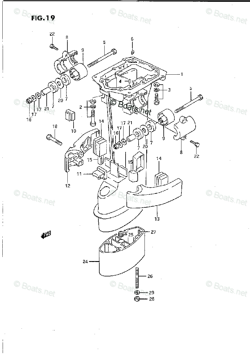 Suzuki Outboard Parts by Year 1995 OEM Parts Diagram for Driveshaft