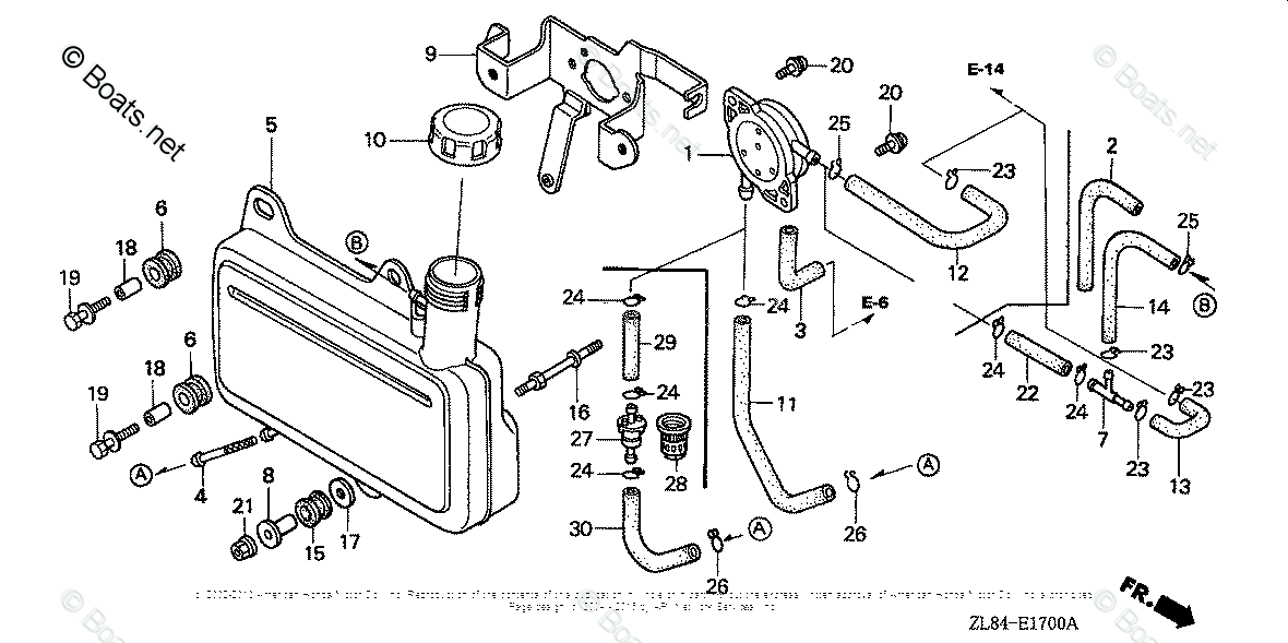 Honda Small Engine Parts GC160 OEM Parts Diagram for FUEL ...