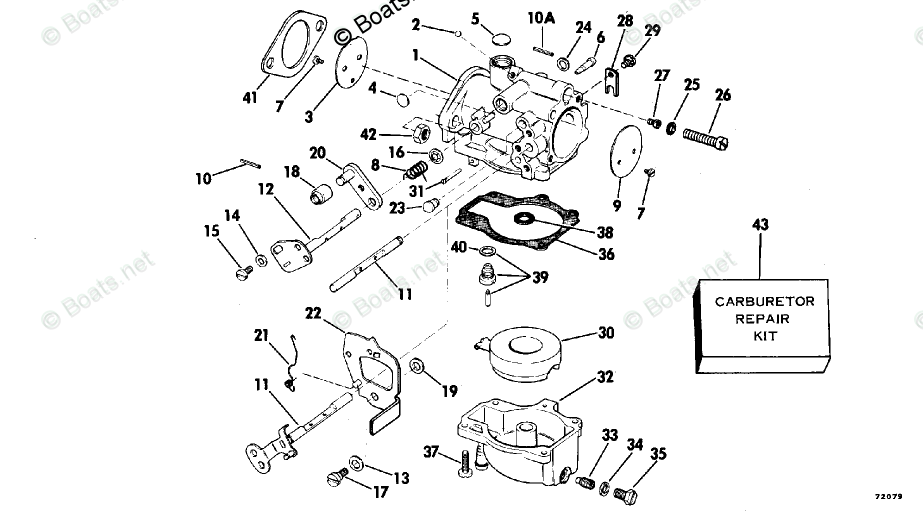 Johnson Outboard Parts by Year 1977 OEM Parts Diagram for ... boat carburetor diagram 