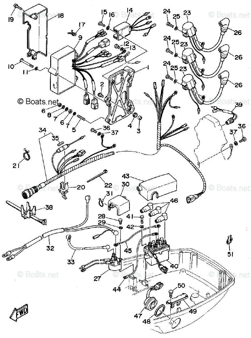 Yamaha Outboard Parts by HP 60HP OEM Parts Diagram for Electrical - 1