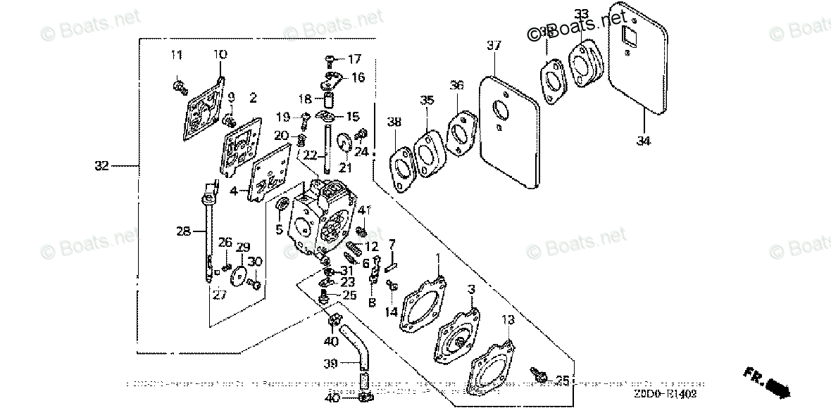 Honda Small Engine Parts GX100 OEM Parts Diagram for ...