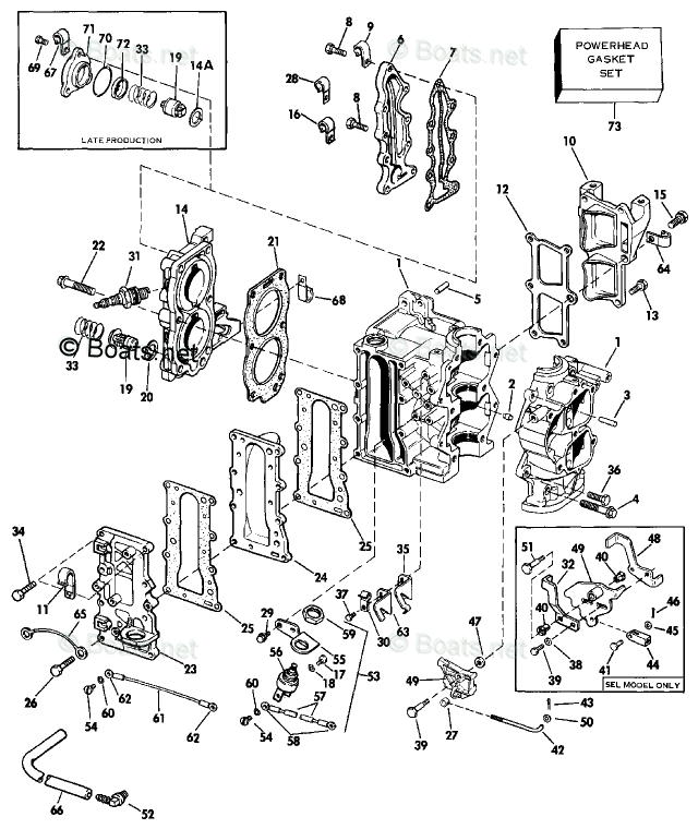 Johnson Outboard Parts by Year 1987 OEM Parts Diagram for CYLINDER