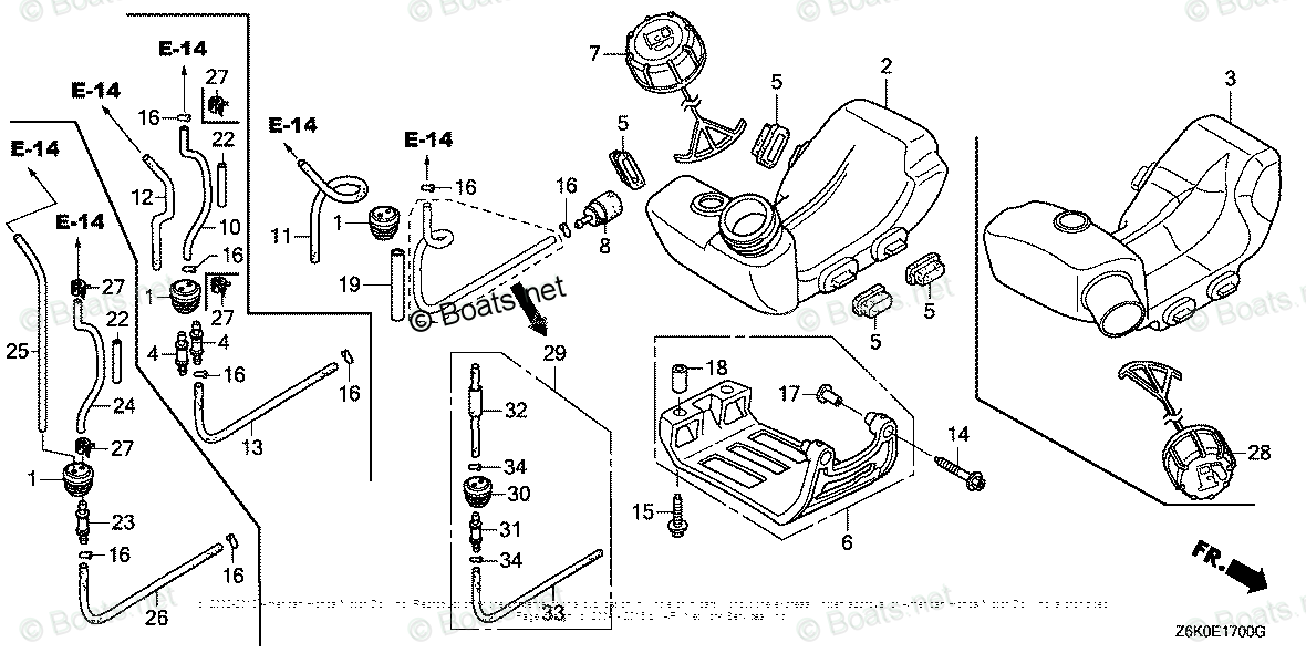 Honda Small Engine Parts Gx35n Oem Parts Diagram For Fuel