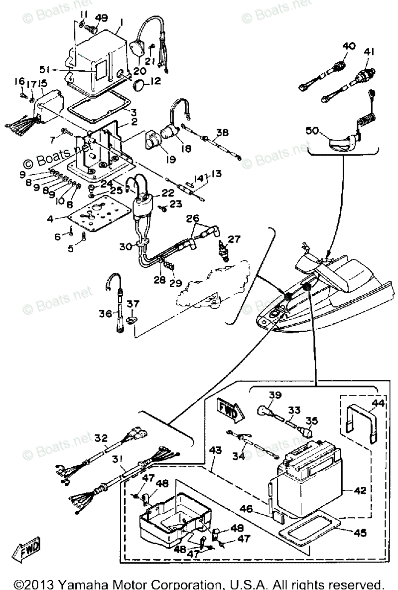 Yamaha Waverunner Parts 1989 Oem Parts Diagram For