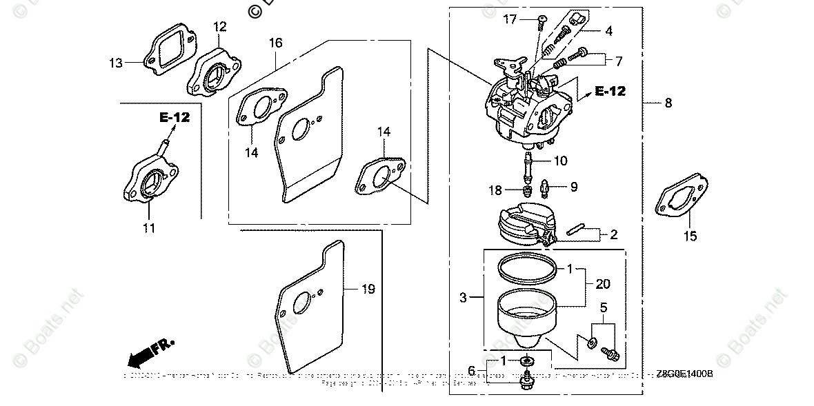 Honda Small Engine Parts Gcv160 Oem Parts Diagram For