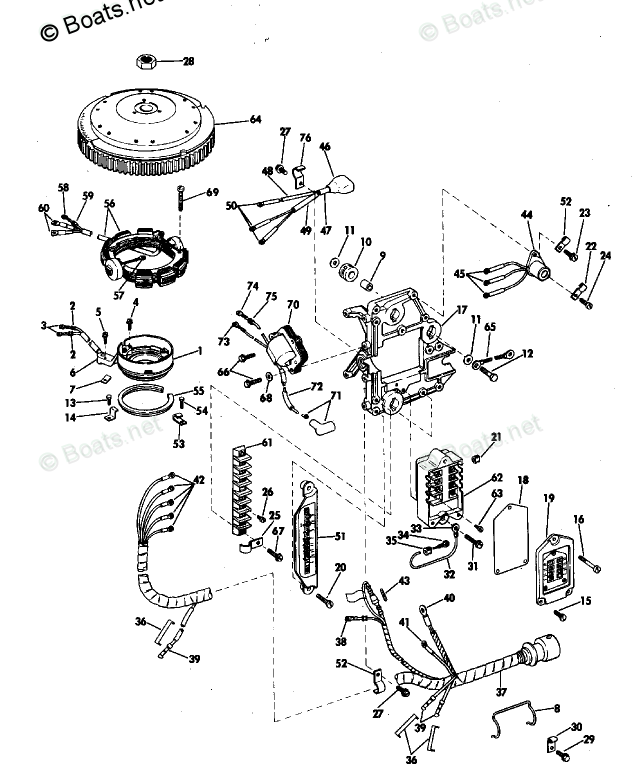Johnson Outboard Parts by Year 1971 OEM Parts Diagram for Ignition