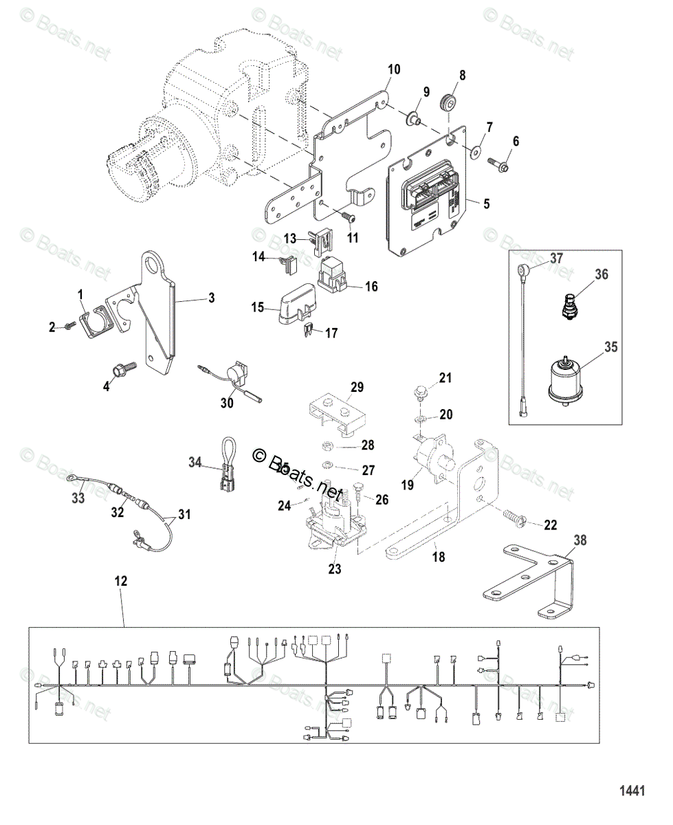 Mercury MerCruiser Sterndrive Parts by Size & Serial Engines - Gas OEM