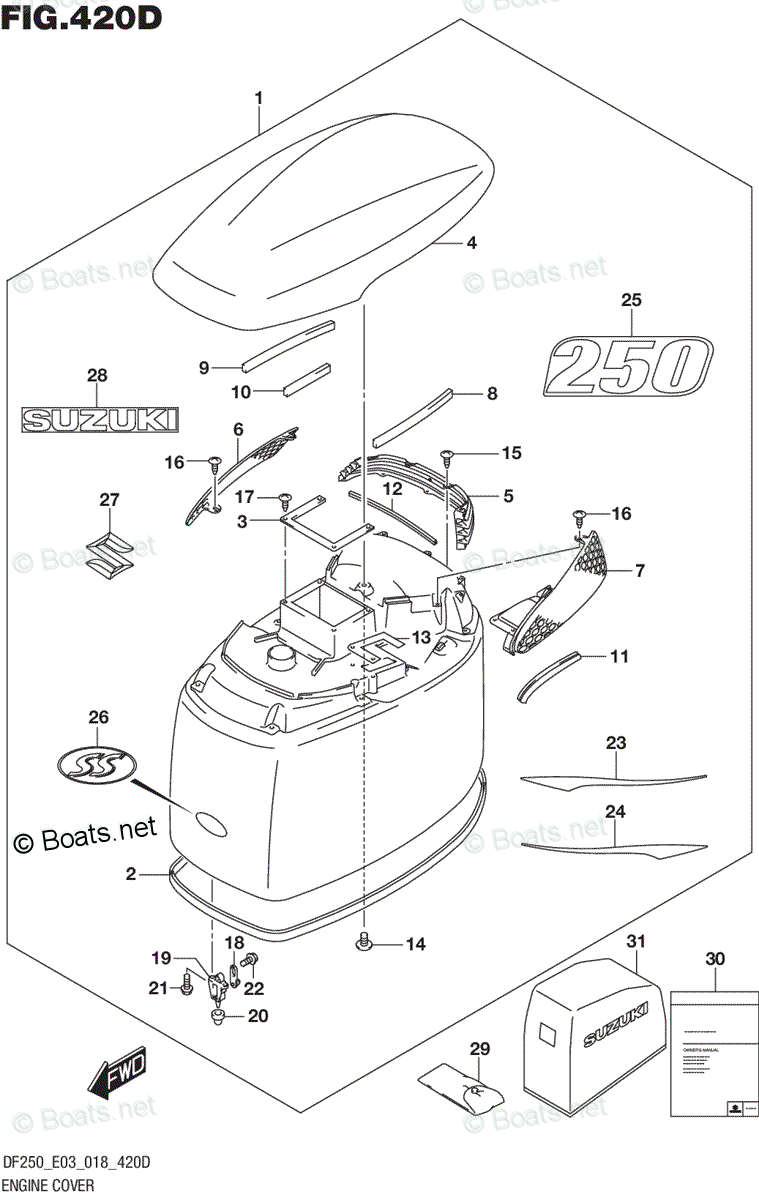 Suzuki Outboard Parts By Model Df 250 Oem Parts Diagram