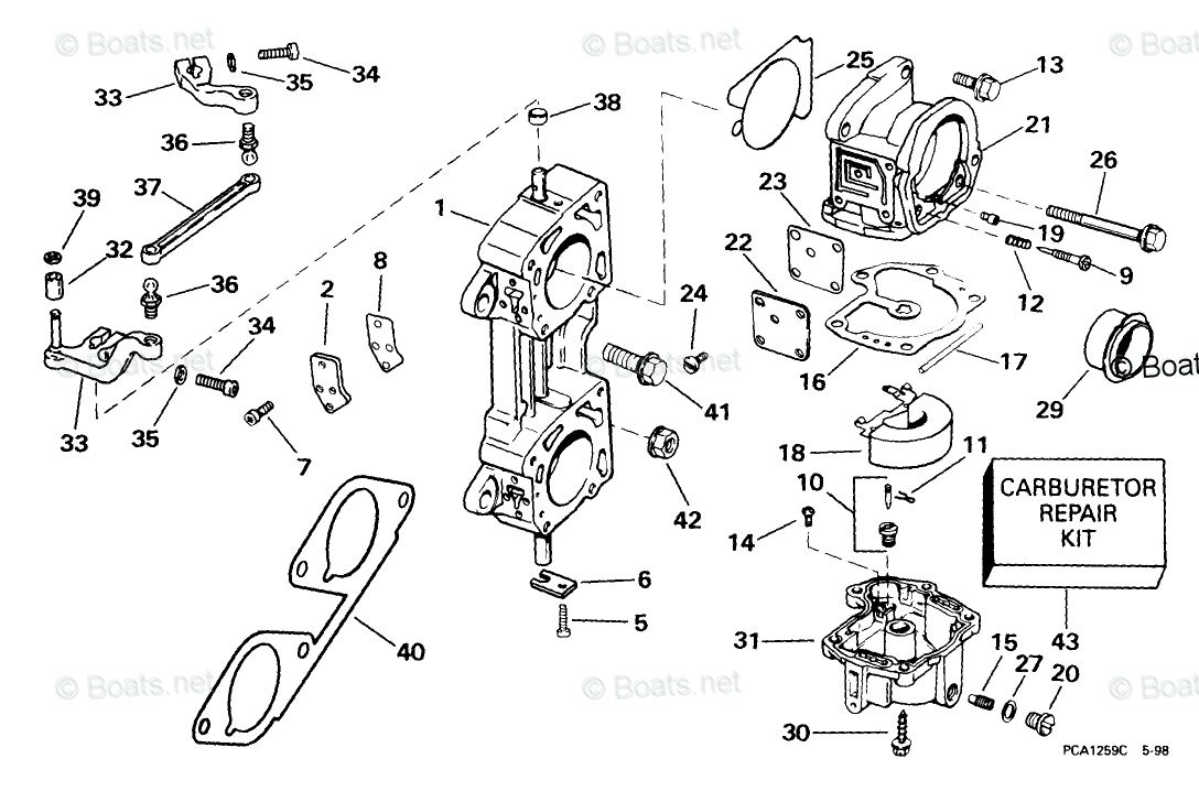 Johnson Outboard Parts by HP 130HP OEM Parts Diagram for ... boat carburetor diagram 