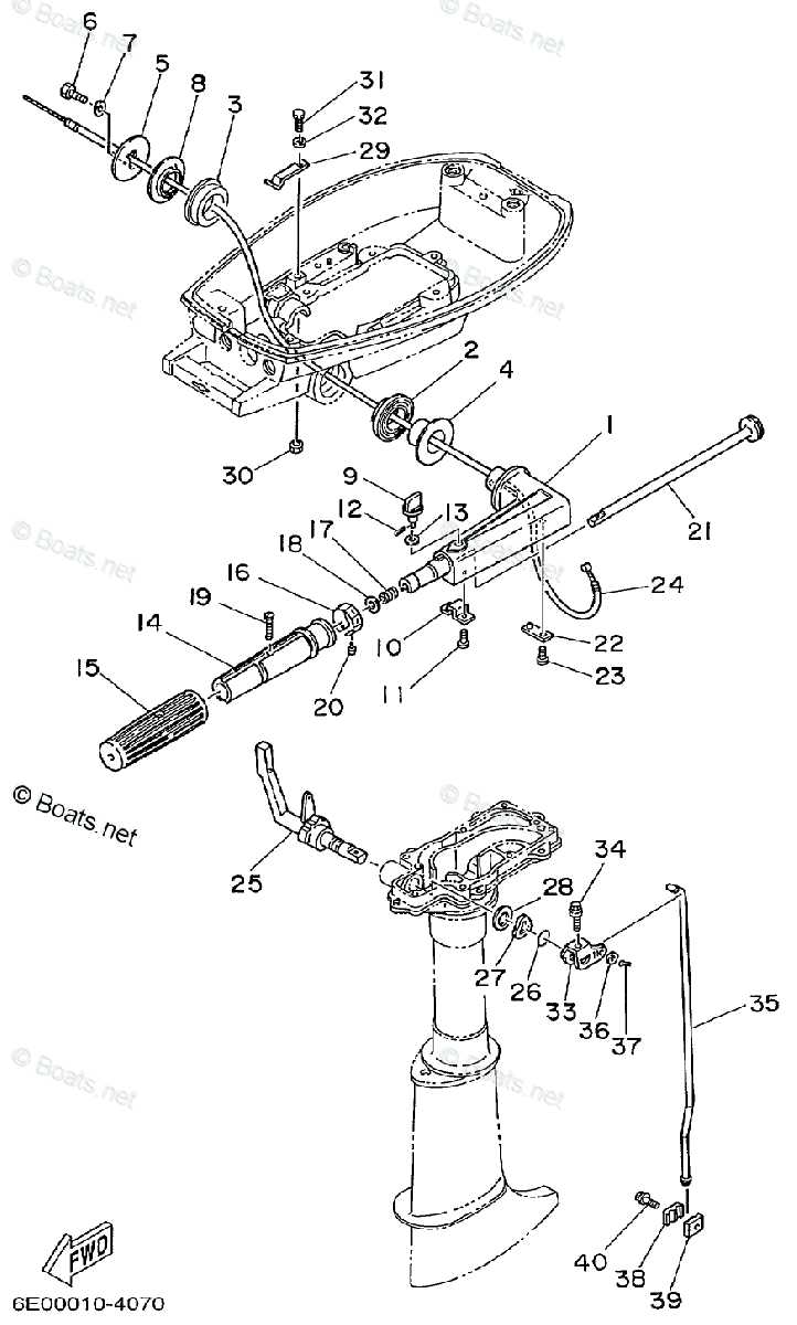 Yamaha Outboard Parts by Year 1999 OEM Parts Diagram for Control