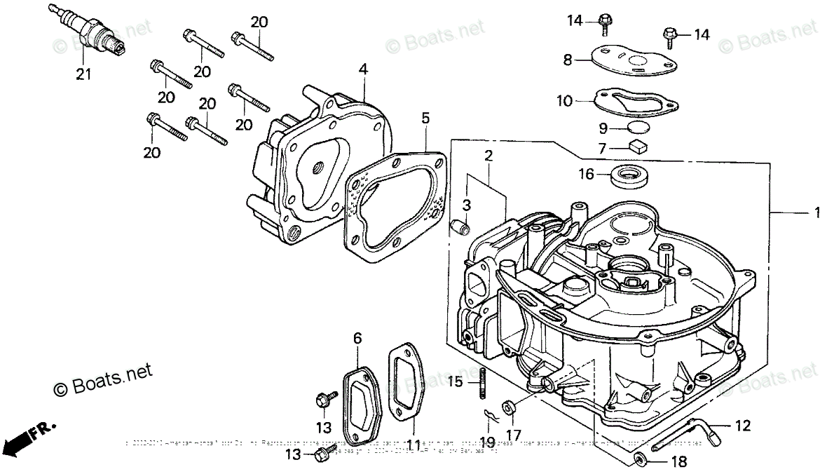 Honda Lawn Mowers HR173 PDA VIN# MA2R-6000001 OEM Parts Diagram for HR173  CYLINDER | Boats.net