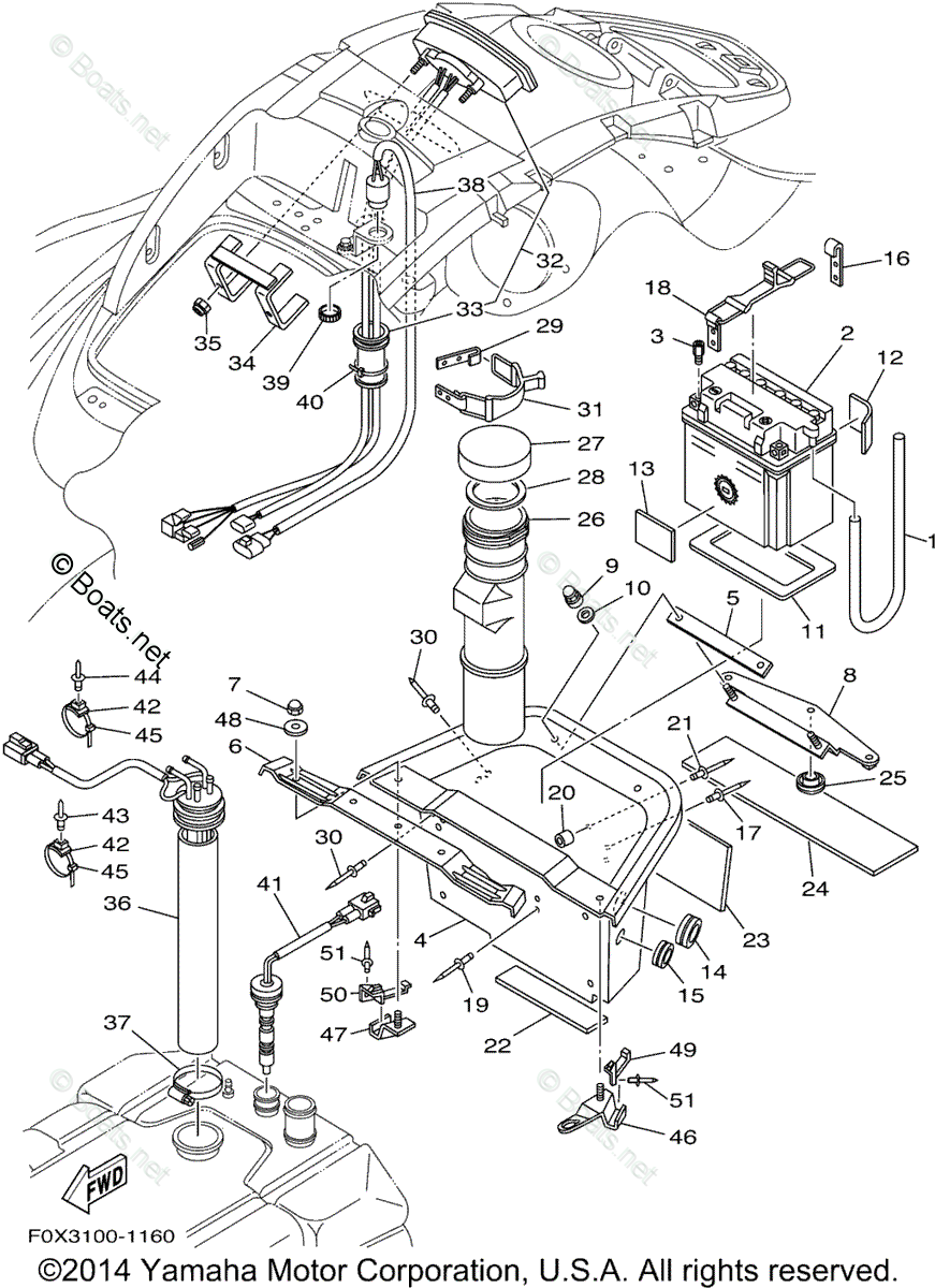 Yamaha Waverunner Parts 2001 OEM Parts Diagram for Electrical 2 | Boats.net