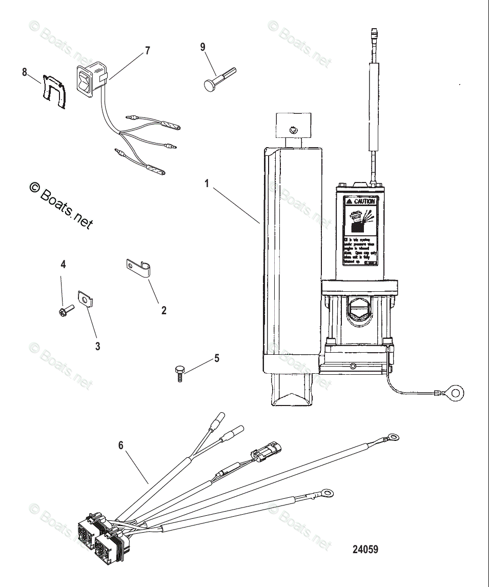 Mercury Outboard Rigging Parts, Controls & Gauges Trim - Tilt - Lift