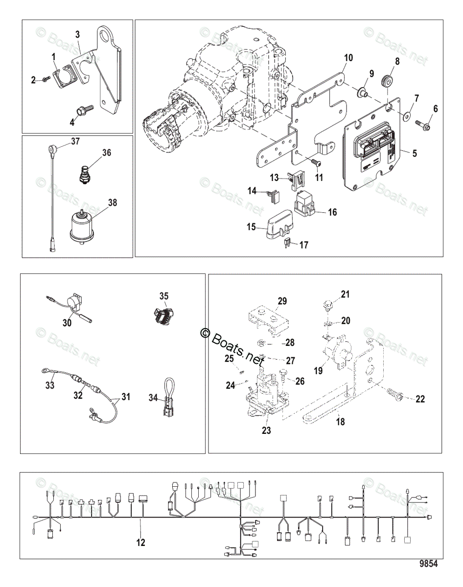 Mercury MerCruiser Sterndrive Parts by Size & Serial Engines - Gas OEM