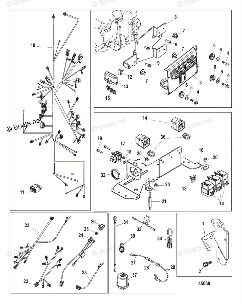 Mercury MerCruiser Sterndrive Parts by Size & Serial Engines - Gas OEM