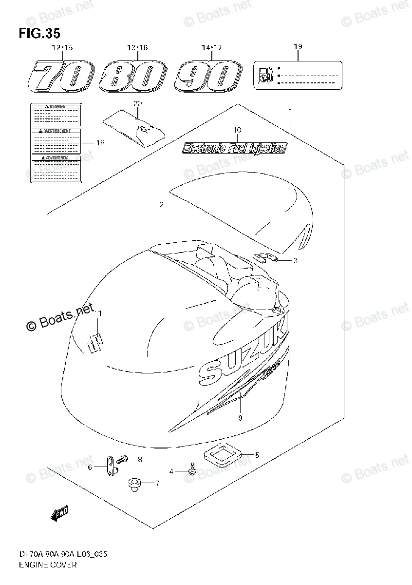 Suzuki Outboard Parts by Model DF 90A OEM Parts Diagram ... suzuki outboard engine diagram 