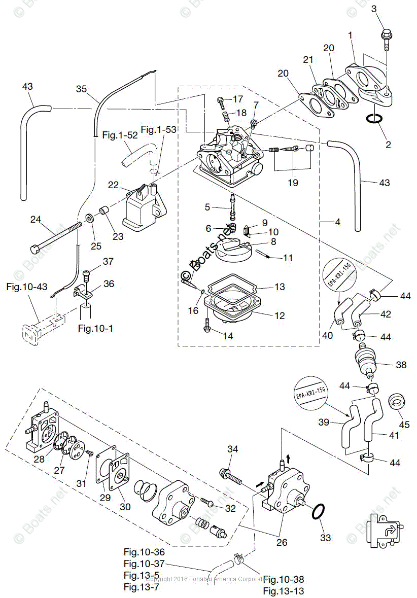 Tohatsu 2016 MFS5C - 4-Stroke Tohatsu OEM Parts Diagram ... mercury 4 stroke fuel filter 