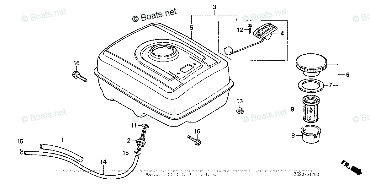 Honda Small Engine Parts GX240 OEM Parts Diagram for Fuel ...