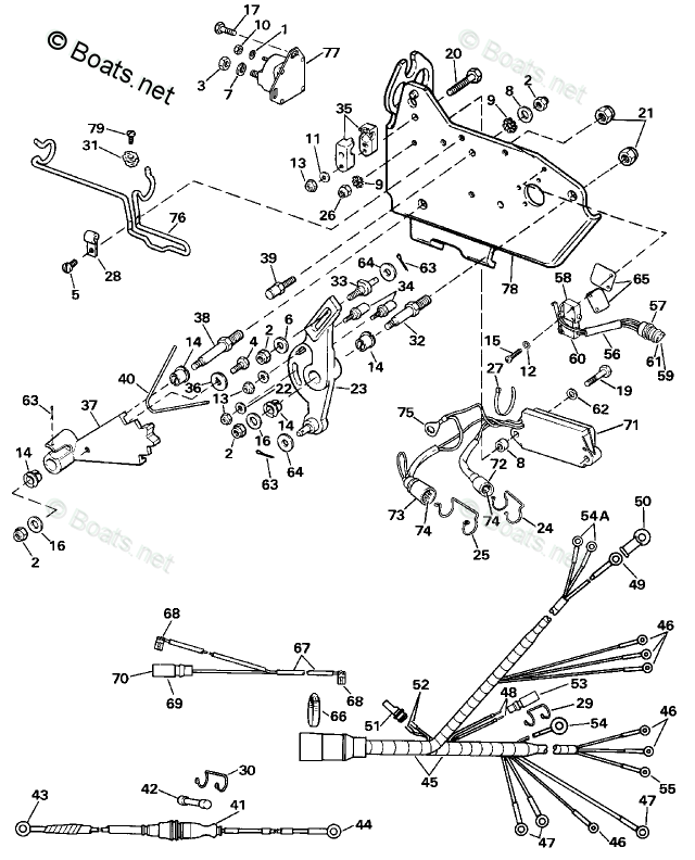Omc Sterndrive Parts 5 70 Liter Oem Parts Diagram For Wire