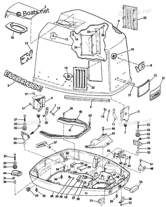 Evinrude Outboard Parts By Hp 150hp Oem Parts Diagram For