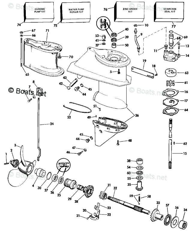 Evinrude Outboard Parts By Hp 28hp Oem Parts Diagram For