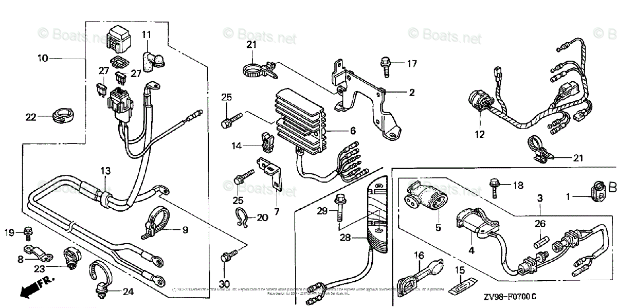 Honda Outboard Parts by HP & Serial Range 25HP OEM Parts ...